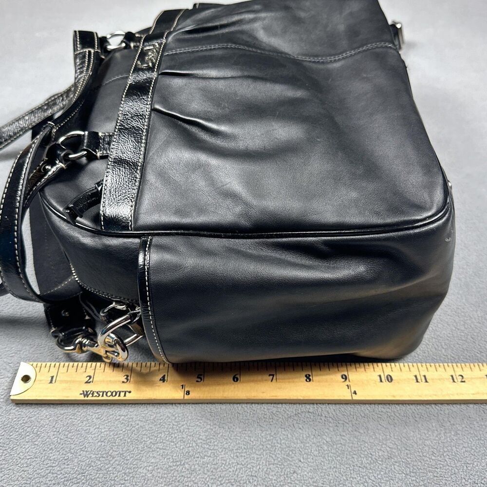 Coach Addison Tote Black Leather Diaper Bag Satchel Shoulder Crossbody F18374 - Picture 9 of 15